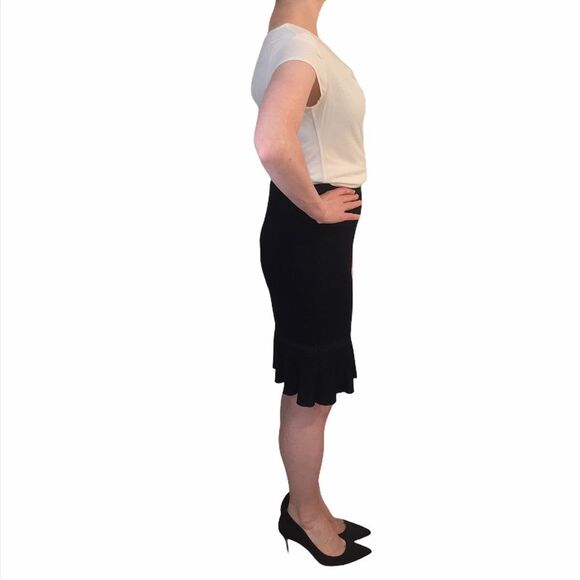 Black Max Studio Embroidered Flutter Skirt - Picture 7 of 14